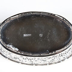 Chinese Export Silver Reticulated Two Handled Oval Bowl, late 19th Century / early 20th C.