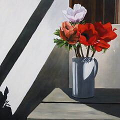 Roy Bailey Oil on Canvas “Poppies Still Life”