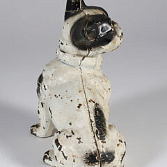 Antique Painted Cast Iron Boston Terrier Doorstop