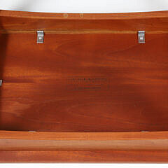 Contemporary Cherrywood Side Table and Stool by Gary Weeks & Co., Texas, circa 2009
