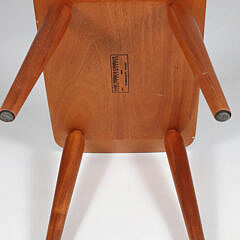 Contemporary Cherrywood Side Table and Stool by Gary Weeks & Co., Texas, circa 2009