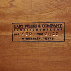 Contemporary Cherrywood Side Table and Stool by Gary Weeks & Co., Texas, circa 2009