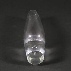 Signed Steuben Clear Glass Bud Vase with Bubble in the Stem, Designed by David Hills, 1949