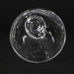 Signed Steuben Clear Glass Whirlpool Vase with Applied Twist Base