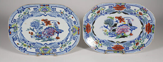 Pair of English Ironstone Oval Serving Plates
