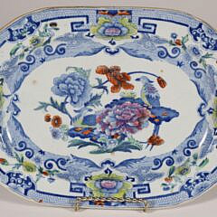Pair of English Mason’s Ironstone Oval Serving Plates, 19th Century