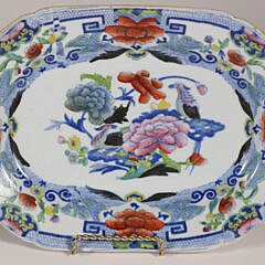 Pair of English Mason’s Ironstone Oval Serving Plates, 19th Century