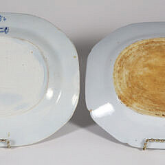 Pair of English Mason’s Ironstone Oval Serving Plates, 19th Century