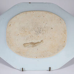 Canton Blue and White Oval Serving Platter, 19th Century