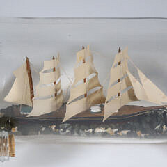 Group of Three Folk Art Ships in a Bottle