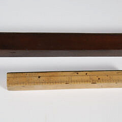 Two Antique Brass and Hardwood Levels