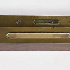 Two Antique Brass and Hardwood Levels