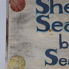 Contemporary Paint Decorated Sign “She Sells Seashells by the Seashore”