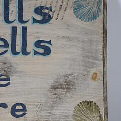 Contemporary Paint Decorated Sign “She Sells Seashells by the Seashore”
