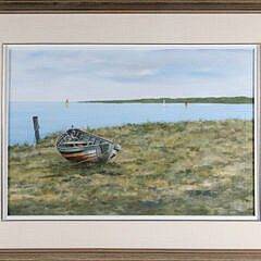 Roy Bailey Oil on Canvas "Harbor View"