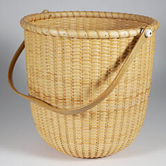 Susan Chase Ottison Round Open Swing Handle Basket
