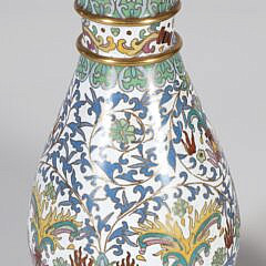 Pair of Vintage Asian Cloisonne Bud Vases
