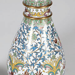 Pair of Vintage Asian Cloisonne Bud Vases