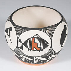 Vintage Native American Acoma Pottery Bowl