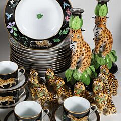Lynn Chase “Jaguar Jungle” Porcelain Dinner Service