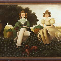 27-5515 Steve Cull Oil Sisters and Dog A_IMG_0340