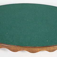 Vintage Conch Shell Inlaid Mahogany Serving Tray with Scalloped Gallery