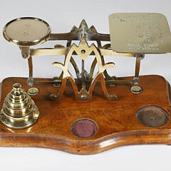 Vintage Brass Postal Rates Scale 