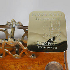 Vintage Brass Postal Rates Scale 