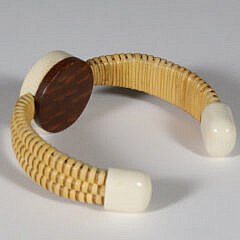 Michael Kane Nantucket Basket Cuff Bracelet with Gold Starfish Inlaid with Diamonds