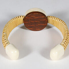 Michael Kane Nantucket Basket Cuff Bracelet with Gold Starfish Inlaid with Diamonds