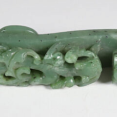 Chinese Jadeite Dragon Belt Hook, 19th / 20th Century