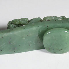 Chinese Jadeite Dragon Belt Hook, 19th / 20th Century