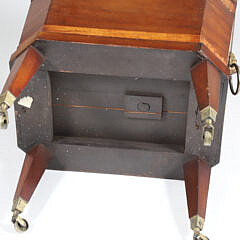 George III Mahogany and Tiger Maple Banded Cellarette, early 19th Century