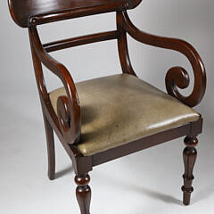 3-4520 Mahogany + Leather Armchair A_IMG_9739 2