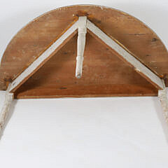 Pair of Gustavian White Washed Half-Round Console Tables, 19th Century
