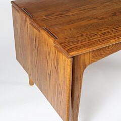 Scarce Stephen Swift Oak Single Drop Leaf Dining Table, circa 1979