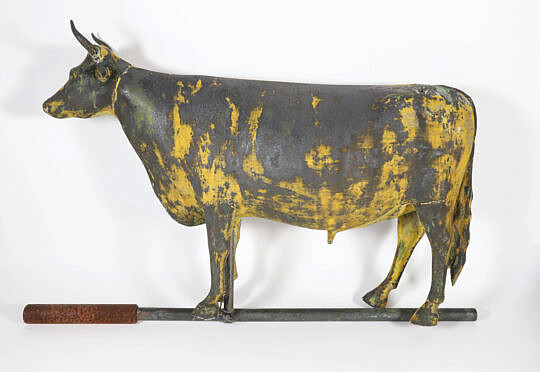 American Steel Cow Weathervane, 19th Century