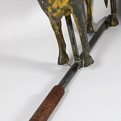 American Steer Full Bodied Zinc Weathervane, 19th Century