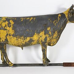 American Steer Full Bodied Zinc Weathervane, 19th Century