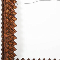 Tramp Art Carved Wood Frame
