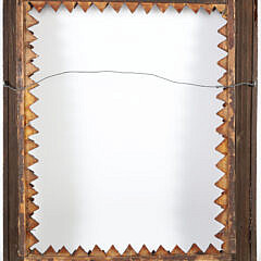 Tramp Art Carved Wood Frame