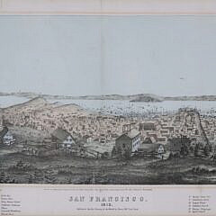 Antique Lithograph of San Francisco, 1852 by Henry Bill, New York
