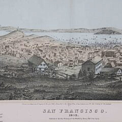 Antique Lithograph of San Francisco, 1852 by Henry Bill, New York