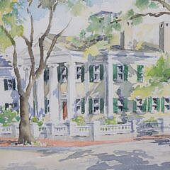 Doris Riker Beer Watercolor on Paper “Hadwen House, Nantucket”