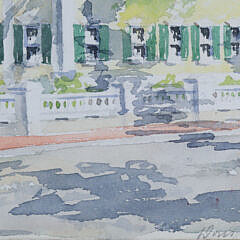 Doris Riker Beer Watercolor on Paper “Hadwen House, Nantucket”