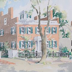 Doris Riker Beer Watercolor on Paper “Starbuck House, Nantucket”