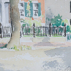 Doris Riker Beer Watercolor on Paper “Starbuck House, Nantucket”