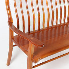 Stephen Swift Cherry Curved Slatted Back Settee