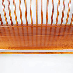 Stephen Swift Cherry Curved Slatted Back Settee