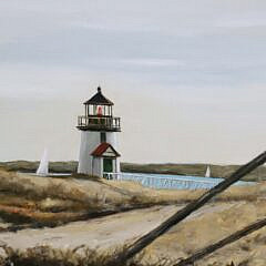 Roy Bailey Oil on Linen “Brant Point Lighthouse”